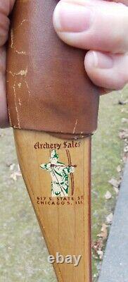 1950's Fred Bear Archery Cub Long Bow Old Logo pre Medallion RH 37# 62