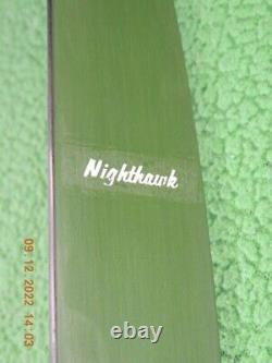 1965-67 Wing Nighthawk Recurve bow 60', 30#, green limbs, no string