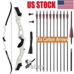 20-40lbs 66 Archery Recurve Bow 23 Aluminum Riser for RH Bow Hunting Target