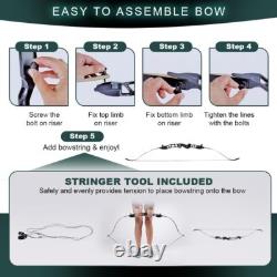 20-40lbs Archery 66 Takedown Recurve Bow Aluminum Alloy Riser Carbon Arrows