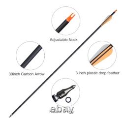 20-40lbs Archery 66 Takedown Recurve Bow Aluminum Alloy Riser Carbon Arrows