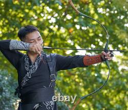 20-50lb Traditional Archery Recurve Bow Hunting Handmade Shooting Horse Bow Set
