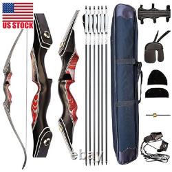 20-55lbs Archery Takedown Traditional 60 Recurve Bow Set Outdoor Hunting Bow