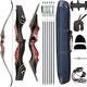 20-55lbs Traditional Bow Set Takedown Recurve Bow Hunting Bow And Arrow Set