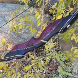 20-55lbs Traditional Bow Set Takedown Recurve Bow Hunting Bow and Arrow Set