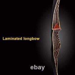 20-70lb Archery Handmade Traditional Recurve Bow Hunting Longbow Laminated Limbs