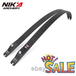 22-50lbs 68 @25 Nika Archery Recurve Bow Limb N3 Carbon 55% With Small BULL Logo