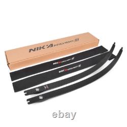 22-50lbs 68 @25 Nika Archery Recurve Bow Limb N3 Carbon 55% With Small BULL Logo