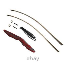 25-50LBS 64 Inch Takedown Recurve Bow Longbow Wooden Riser Archery Hunting