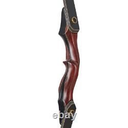 25-50lbs 60 Left Hand Takedown Recurve Bow 15 Wooden Riser Outdoor Hunting Bow