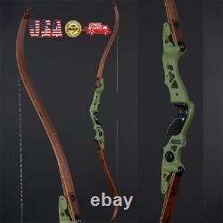 25-60#Archery 62 ILF Recurve Bow 19 Riser / Laminated Limbs for Hunting Target