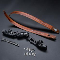 25-60lbs 62'' Takedown ILF Recurve Bow Wooden Color Limbs Archery Competition US