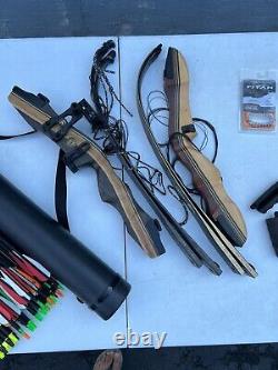 2x recurve bows (Sage Samick + Keshes) and accessories