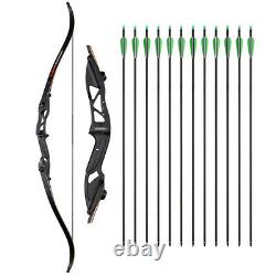30/35/40/45/50lbs Archery 56 Takedown Recurve Bow and Arrow for Hunting Target
