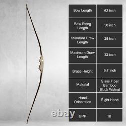 30-40lbs Traditional Bow Set 62Recurve Bow Set Hunting Bow for Youth Adult