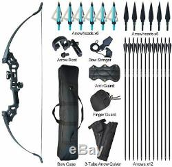 30-50LBS Takedown Archery Recurve bow Longbow Set Arrow Adult Outdoor Hunting