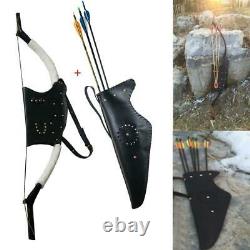 30-50lbs Archery Hunting Recurve Bow Mongolian Horse Bow & Bow Case Arrow Quiver