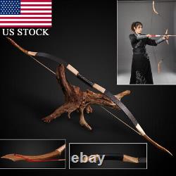 30-50lbs Archery Traditional Recurve Bow Mongolian Horse Bow Hunting Shooting