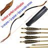 30-50lbs Traditional Archery Recurve Bow + 6x Wood Arrows & 1x Quiver Hunting