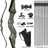 30-60lbs Archery 60 Takedown Recurve Bow Kit Arrows Set Outdoor Hunting Adult