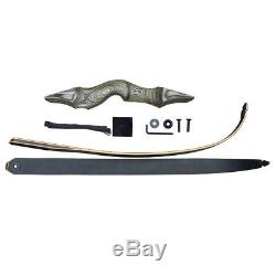30-60lbs 60'' Archery Takedown Recurve Bow Longbow Set Adult Hunting Practice