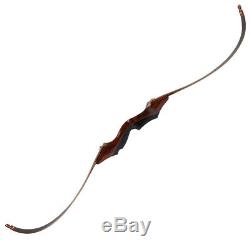 30-60lbs Takedown Recurve Bow Wooden Riser Laminated Limbs Archery Hunting Games