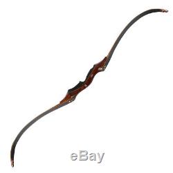 30-60lbs Takedown Recurve Bow Wooden Riser Laminated Limbs Archery Hunting Games