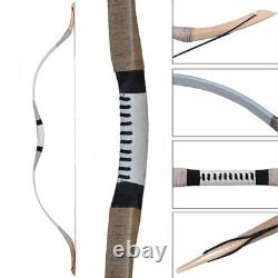30-65lb Archery Traditional Recurve Bow&Arrow Cowhide Mongolian Horsebow Hunting