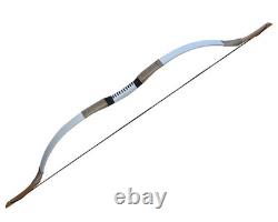 30-70 lbs Traditional Recurve Bow Longbow Wooden Mongolian Bow Archery Hunting
