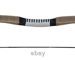 30-70lbs Handmade White Cowhide Traditional Recurve Bow Hunting Archery Horsebow