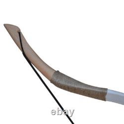 30-70lbs Handmade White Cowhide Traditional Recurve Bow Hunting Archery Horsebow