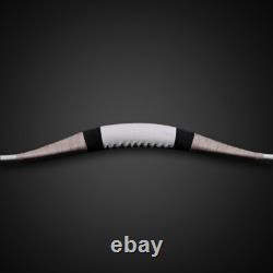 30-70lbs Handmade White Cowhide Traditional Recurve Bow Hunting Archery Horsebow