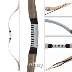 30-70lbs Handmade White Cowhide Traditional Recurve Bow Hunting Archery Horsebow