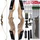 30'' Archery Recurve Bow Set 20-60lbs Takedown Bamboo Core Limbs Shooting Target