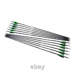 30'' Archery Recurve Bow Set 20-60lbs Takedown Bamboo Core Limbs Shooting Target