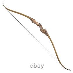 30'' Archery Recurve Bow Set 20-60lbs Takedown Bamboo Core Limbs Shooting Target