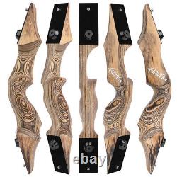 30'' Archery Recurve Bow Set 20-60lbs Takedown Bamboo Core Limbs Shooting Target