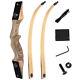 30'' Archery Recurve Bow Set 20-60lbs Takedown Bamboo Core Limbsshooting Target