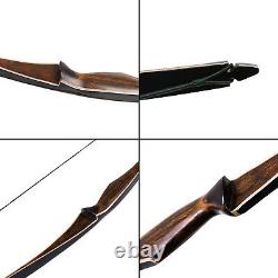 30lb 54 Archery Longbow RH Traditional Hunting Recurve Bow for Youth & Beginner