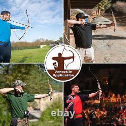 30lbs 65 Recurve Long Bow Draw Right Hand Traditional Archery Hunting Take Down