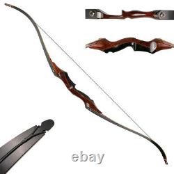 35-60lbs 58 Archery Laminated Takedown Recurve Bow Wood Riser Longbow Hunting