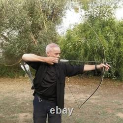 35lb Handmade Wooden Longbow Traditional Archery Recurve Bow Hunting Archery Set