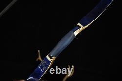 35lbs Recurve Bow 54 Tatar Traditional Bow Blue Brid Eyes Hunting Bow for Adult