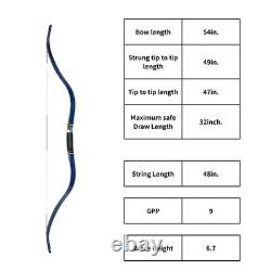 37lbs AF Archery 54 Blue Birds Eye Tatar Bow Takedown Traditional Recurve Bow