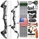 40-55lbs Recurve Bow Kit Hunting Fishing 320fps Archery Adult Target Shooting