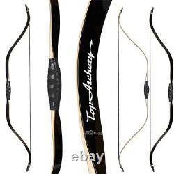 46 Archery Traditional Recurve Bow Horsebow Hunting Target Practice 25-50lbs