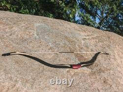 48'' New Short Turkish Bow Queyue Black Traditional Recurve Horse Bow, 30lbs
