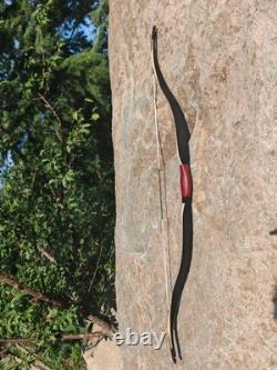 48'' New Short Turkish Bow Queyue Black Traditional Recurve Horse Bow, 30lbs