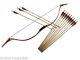 50 Lb Snake Skin Mongolian Bow And Arrows Set Archery Hunting Long Recurve Bow