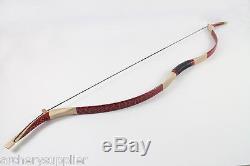 50 Lb Snake Skin Mongolian Bow and Arrows Set Archery Hunting Long Recurve Bow